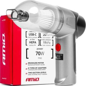 AMiO HEPA børsteløs bilstøvsuger 70W 4000mAh AMIO-03693