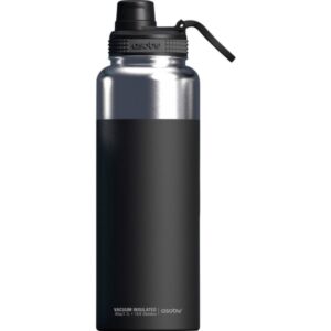 Asobu - Mighty Alpine Flask - isoleret rustfri stål outdoorflaske 1 liter, sort